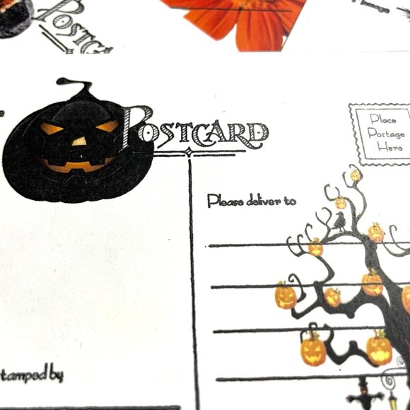 Halloween Inspired Junk Journal Ephemera Post Cards Handmade Embellishments mq - Picture 2 of 4